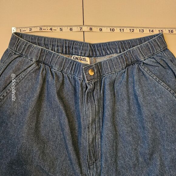 Kingsize Denim Shorts Blue Elastic Waist Men's Large - Picture 4 of 7